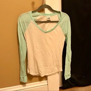 PINK, Victoria’s Secret Long Sleeve Baseball Tee